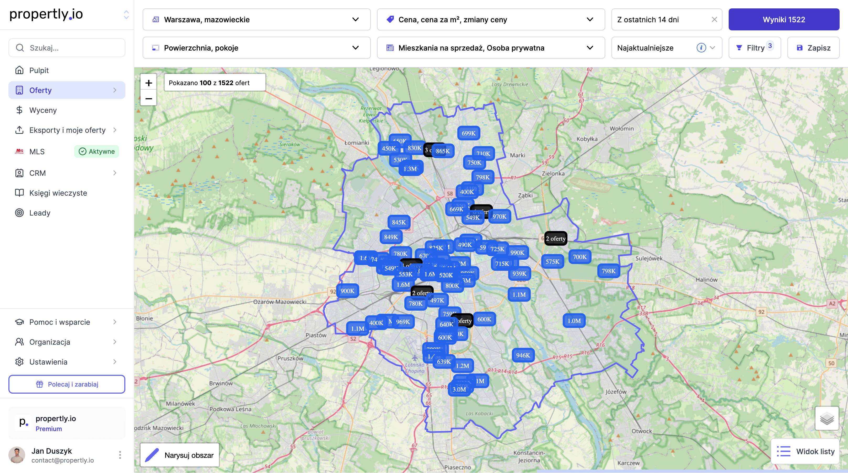 propertly.io - panel zarządzania ofertami