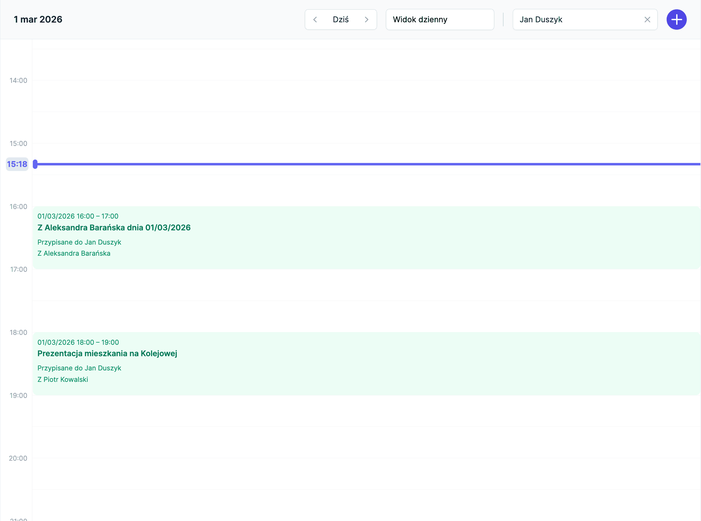 Kalendarz prezentacji i spotkań z klientami