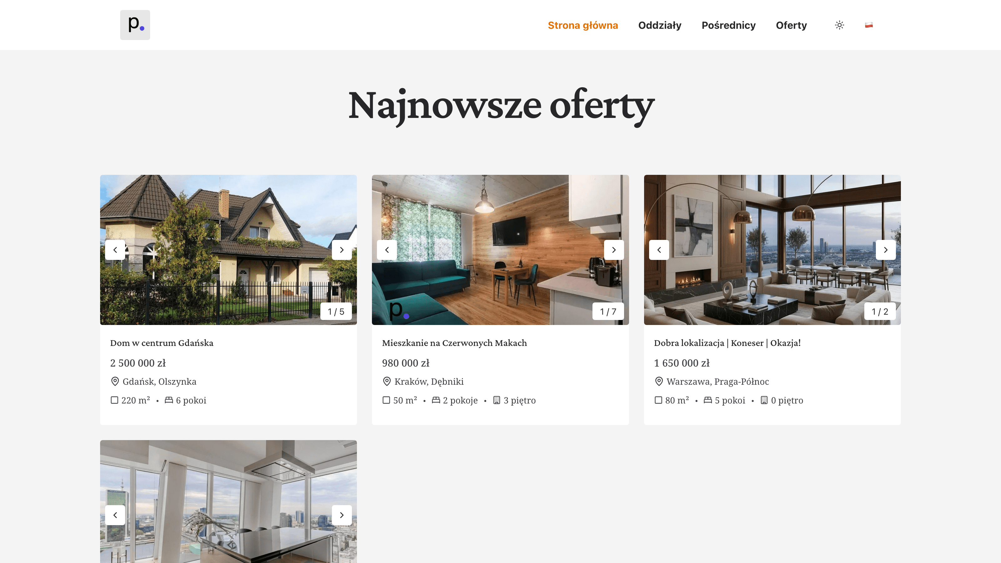 Strona internetowa w stylu Minimalizm