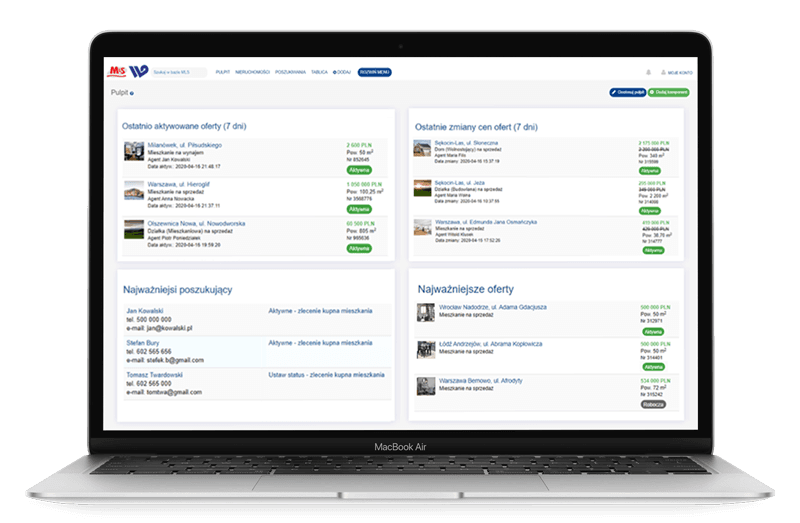 Eksportowanie ofert do MLS