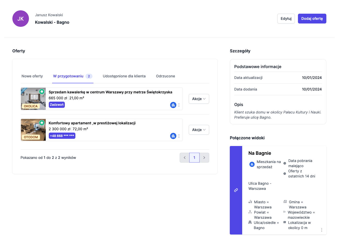 Automatyczne dopasowywanie ofert do klientów